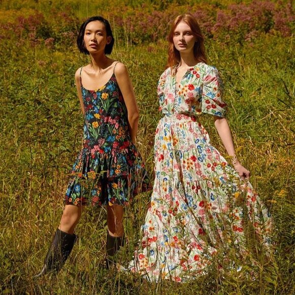 Cara Cara Tory Sleeveless Ruffle Mini Dress Garden Floral Sundress Wedding Guest - Picture 15 of 15